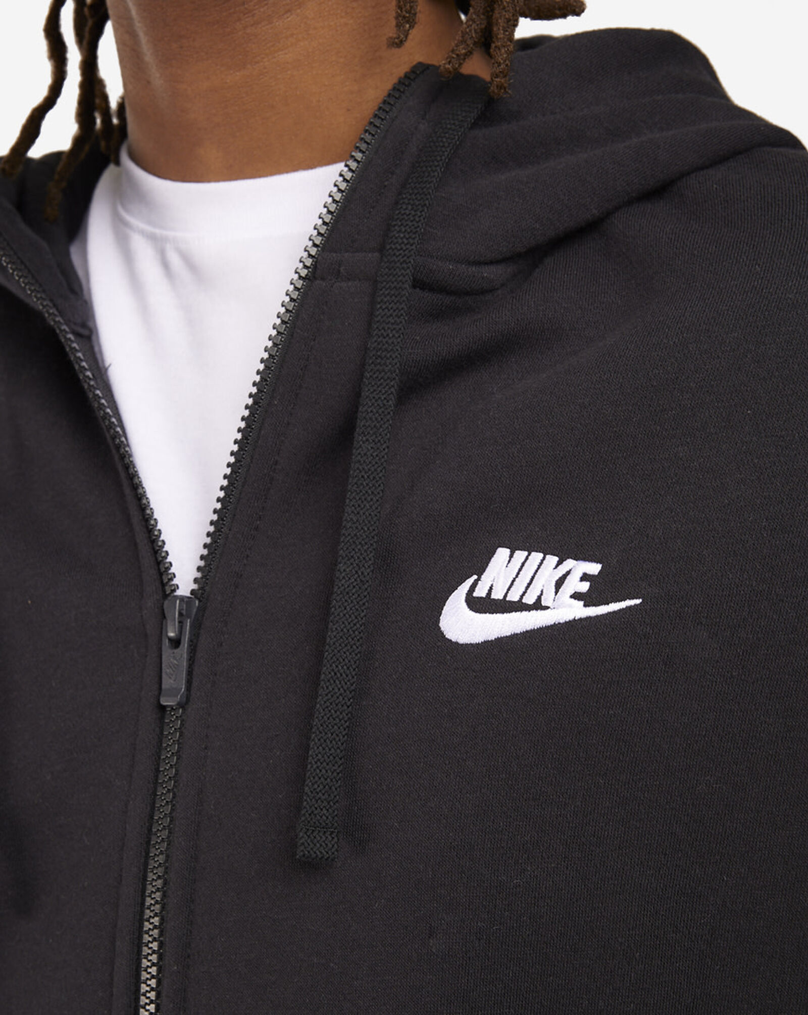 NSW Club Fleece Full-Zip Hoodie Black | White