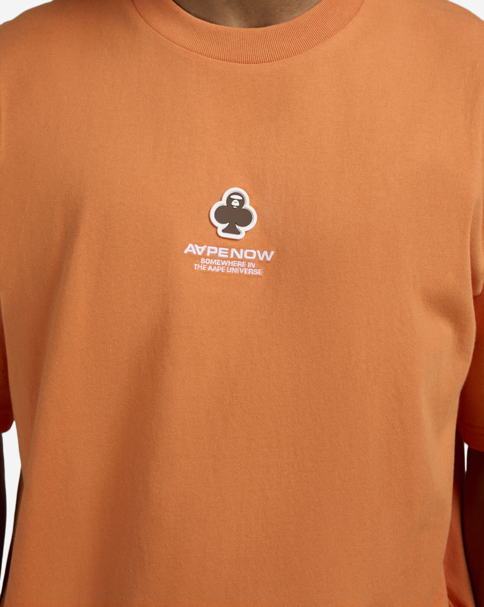 AAPE Clover Badge Tee Light Orange 3 AAPE Clover Badge Tee Light Orange
