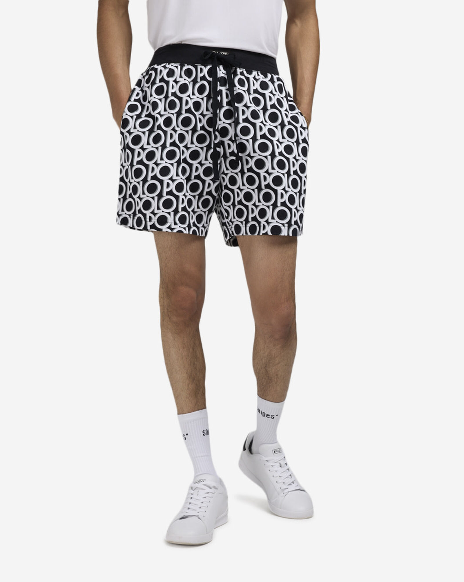 Printed Sleep Shorts Black