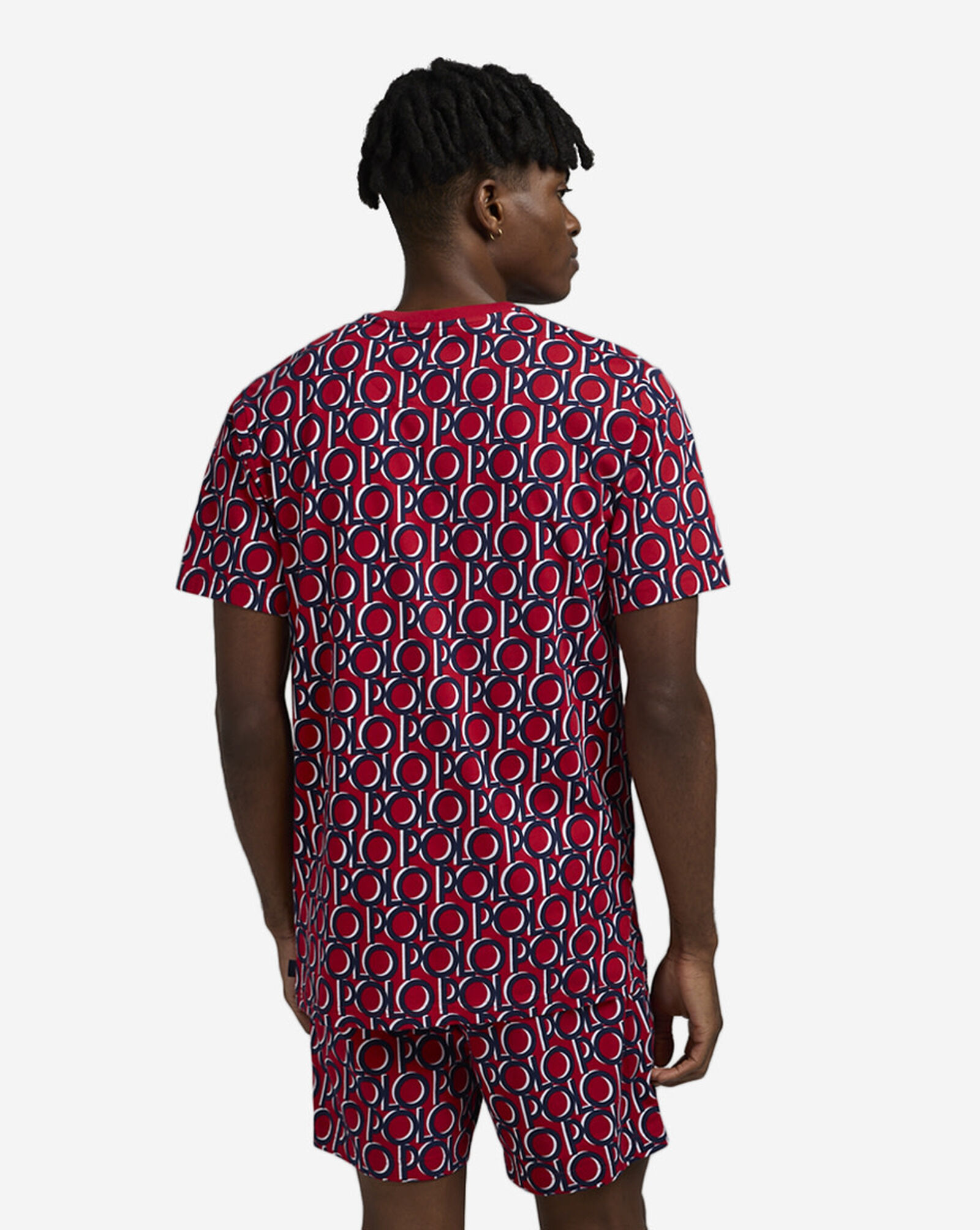 Printed Polo Sleep Shirt RL 2000 Red
