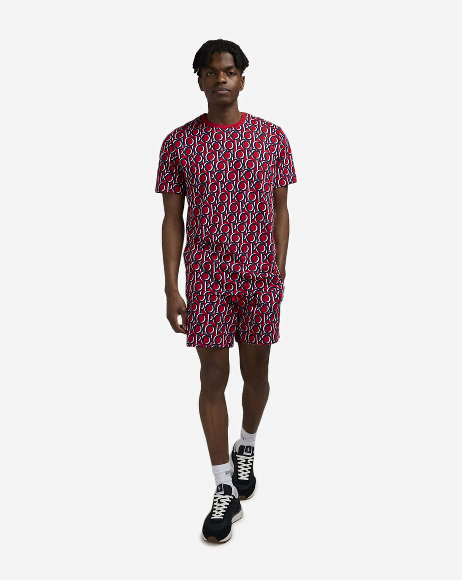 Printed Polo Sleep Shirt RL 2000 Red