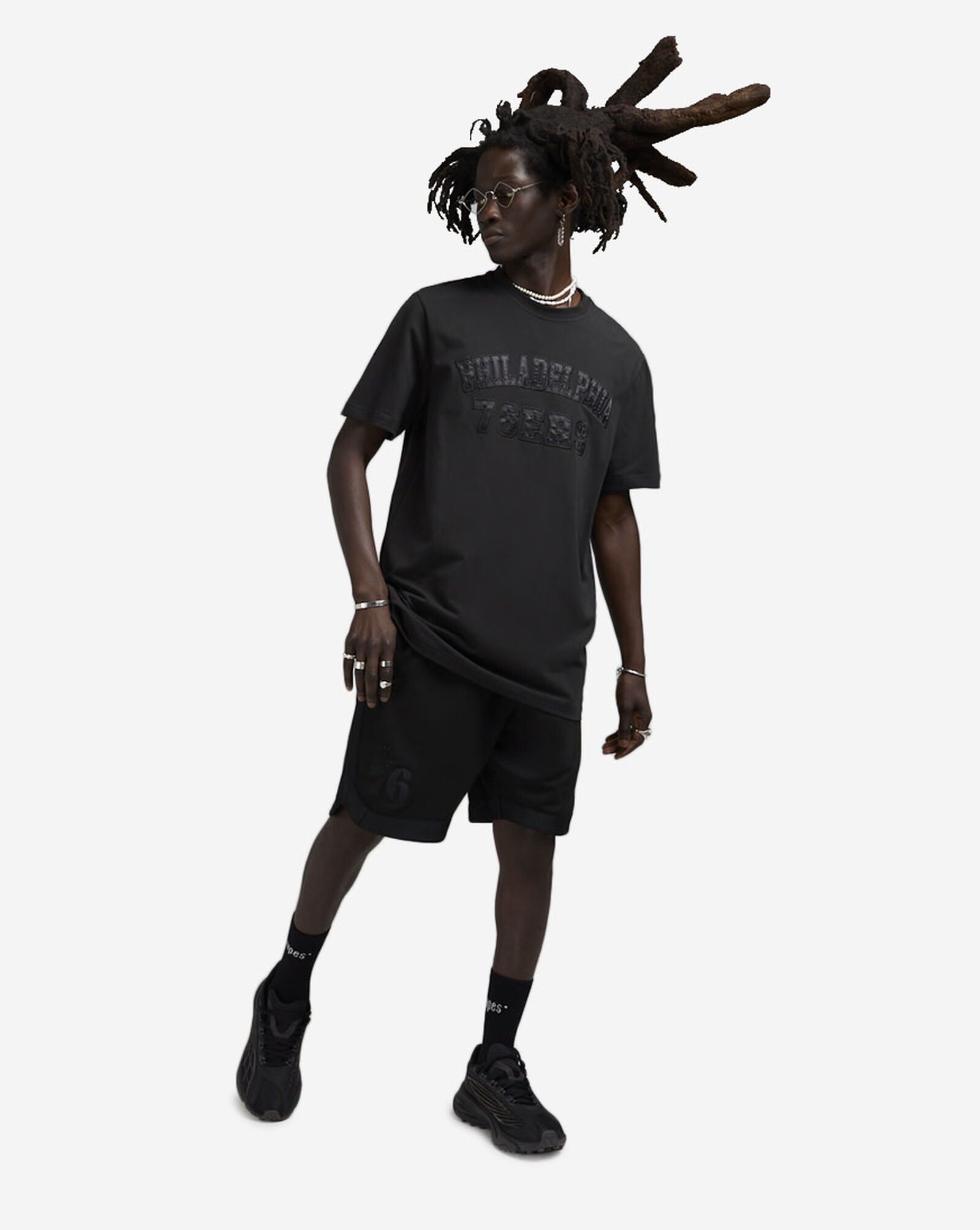 Philadelphia Sixers Shorts Black 4 Philadelphia Sixers Shorts Black